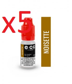 5 flacons e-liquides E-CG e-liquide cassis 16mg/ml de nicotine.
