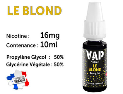E-liquide Vap nation le blond 16mg/ml de nicotine