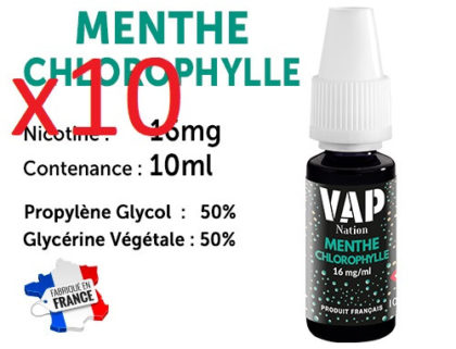 10 flacons e-liquides Vap nation cactus 16mg/ml de nicotine