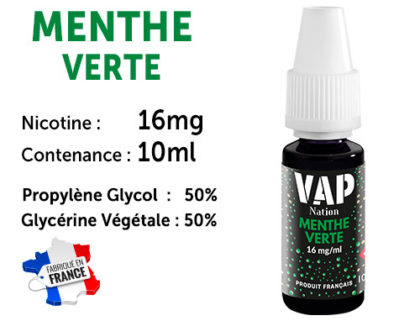 E-liquide Vap nation menthe glaciale 16mg/ml de nicotine