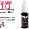 10 flacons e-liquides Vap nation citron 16mg/ml de nicotine