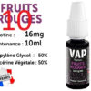 10 flacons e-liquides Vap nation fraise 16mg/ml de nicotine