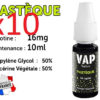 10 flacons e-liquides Vap nation mangue 16mg/ml de nicotine