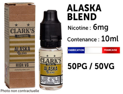 E-liquide Clark's alaska blend 6 mg de nicotine 50/50