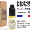 E-liquide Clark's tabac Menphis 6 mg de nicotine 50/50