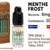 E-liquide Clark's menthe artic 6 mg de nicotine 50/50
