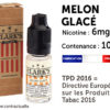 E-liquide Clark's melon glacé 6 mg de nicotine 50/50