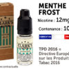 E-liquide Clark's menthe artic 12 mg/ml de nicotine, 50/50