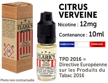 E-liquide Clark's cassis chicha 12 mg/ml de nicotine, 50/50