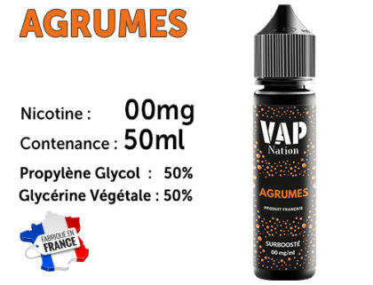 Arôme 50ml VAP NATION agrumes 0 de nicotine.