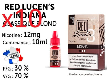 Red lucen's indiana classique blond 12mg/ml de nicotine