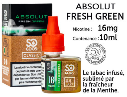 So Good Absolut fresh green 11mg/ml de nicotine