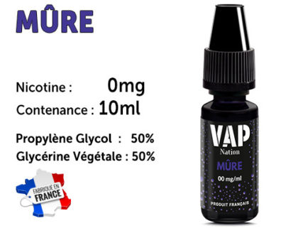 E-liquide VAP NATION framboise 0 de nicotine