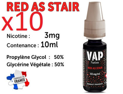 E-liquide VAP NATION red astair 3 mg/ml de nicotine