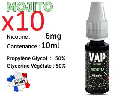 Vap Nation mojito 6mg/ml de nicotine.