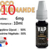 Vap Nation coco gourmand 6mg/ml de nicotine.