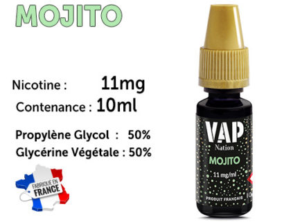 E-liquide Vap Nation vanille custard 11mg/ml de nicotine