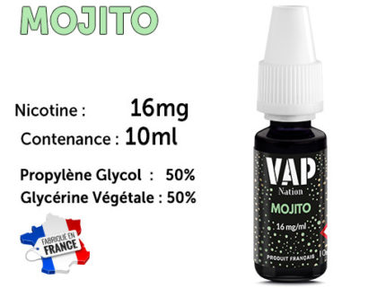 E-liquide Vap nation vanille custard 16mg/ml de nicotine