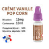VAP COLORZ Crème vanille pop corn 11 mg/ml de nicotine 50/50