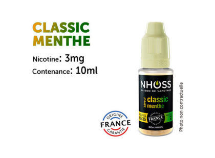 Nhoss Classic menthe 0 de nicotine