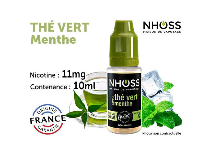 Nhoss Thé vert menthe 11mg de nicotine – La Havane Nîmes