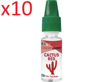 10 flacons e-liquide Concept Arome 50/50 Red cactus 0mg