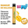 E-cig jetable BIG PUFF Limonade rose 2% (20mg/ml) de nicotine