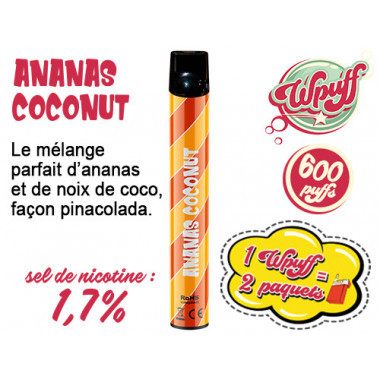 Liquideo WPUFF Ananas coconut 0.9 de nicotine
