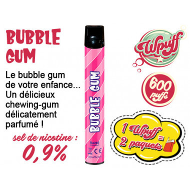 Liquideo WPUFF Bubble gum 0 de nicotine