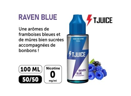 E-LIQUIDE T-JUICE 100ml RAVEN BLUE 00 mg