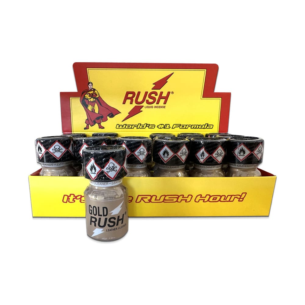 18 flacons POPPERS GOLD RUSH 10 ml