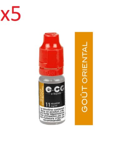 5 flacons E-CG e-liquide oriental 3mg.