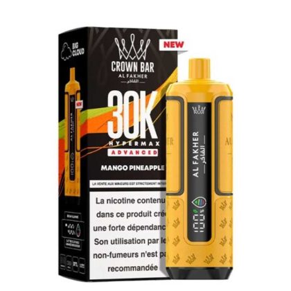 Puff HyperMax 30K Crown Bar – Al Fakher Mango Pineapple, 6 mg