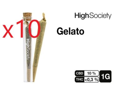 10 cone PRE-ROULE HIGH SOCIETY GELATO