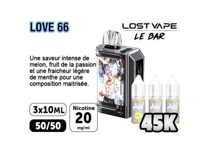 LOST VAP LE BAR 45K LOVE 66 FRUITS ROUGES 20 MG