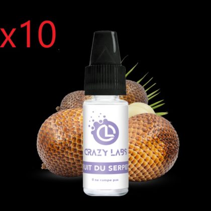 10 flacons Fruit Du Serpent – 10ML – Crazy Labs sel de nicotine 20mg/ml de nicotine