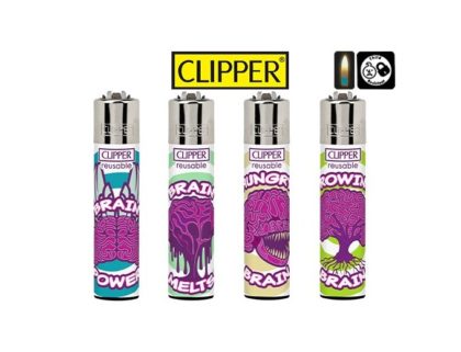 4 briquets CLIPPER PIERRE MAXI BRAINS