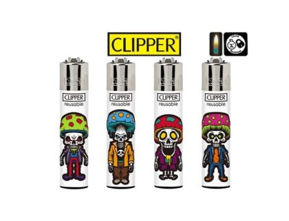 4 briquets Clipper Pierre Maxi Mycho Heads