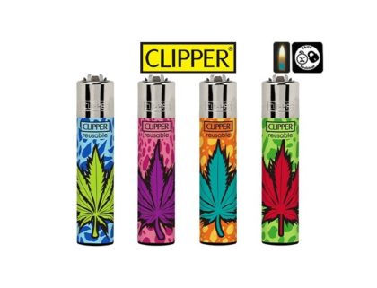 4 briquets Clipper Pierre Maxi Colored Cbd