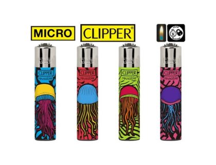 4 briquets Clipper Pierre Micro Jelly Fish
