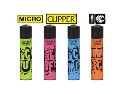 4 briquets Clipper Pierre Micro F*Ck All
